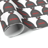 クリスマス石炭バッグのパターン包装紙 ラッピングペーパー (ロールコーナー)