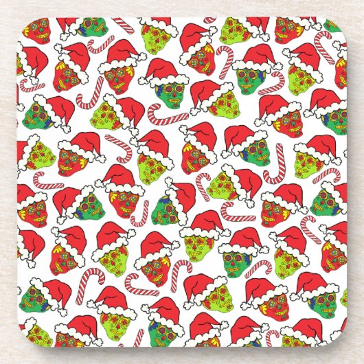 クリスマス砂糖スカル コースター (正面)