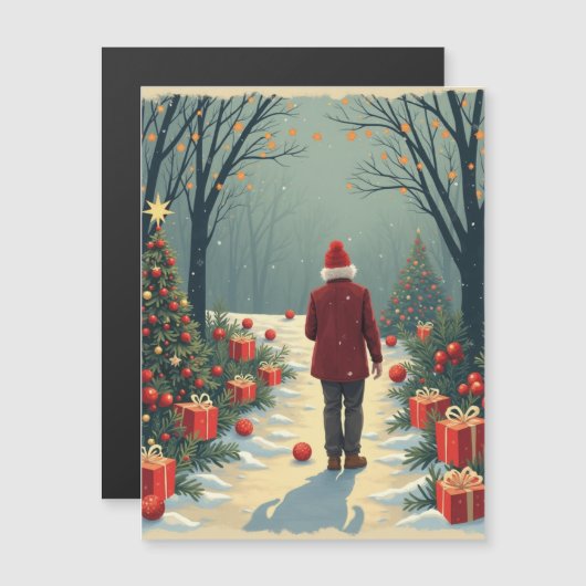 クリスマス磁気カード (正面/裏面)
