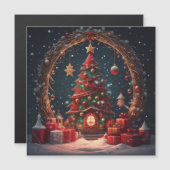 クリスマス磁気招待状 マグネット招待状 (正面/裏面)