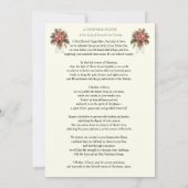 クリスマス祈りの言葉の国のために私たちの優雅さの女性 シーズンカード (裏面)