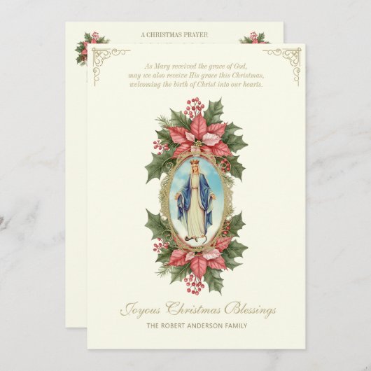 クリスマス祈りの言葉の国のために私たちの優雅さの女性 シーズンカード (正面/裏面)
