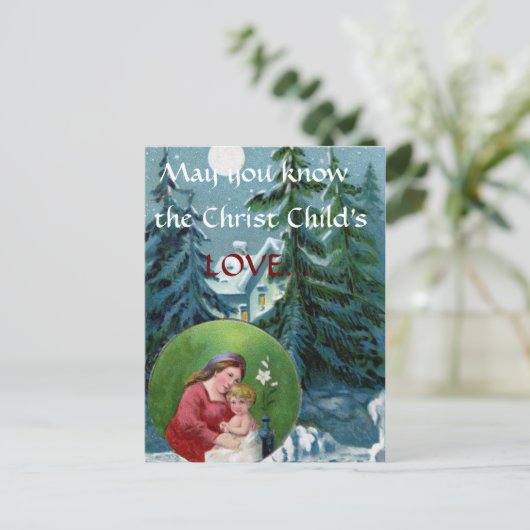 クリスマス祈りの言葉はがき シーズンポストカード (スタンド正面)