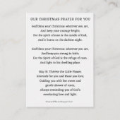 クリスマス祈りの言葉カードとサンテレーピンクCh プレイスカード (裏面)