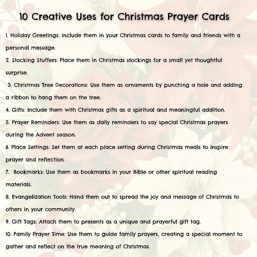 クリスマス祈りの言葉カード出生イエスメアリージョセフ