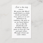 クリスマス祈りの言葉カード コーリングカード (裏面)