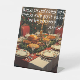 クリスマス祈りの言葉テーブル記号 台座サイン