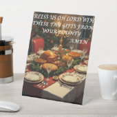 クリスマス祈りの言葉テーブル記号 台座サイン (インサイチュ)