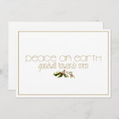 クリスマス祈りの言葉フォーピースフラットホリデーカード シーズンカード (正面/裏面)