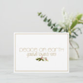 クリスマス祈りの言葉フォーピースフラットホリデーカード シーズンカード (スタンド正面)