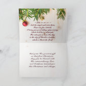 クリスマス祈りの言葉、希望の神があなたを喜びで満たす シーズンカード (内部)