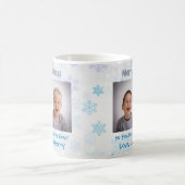 クリスマス祖父母の孫のカスタム写真 コーヒーマグカップ (中央)