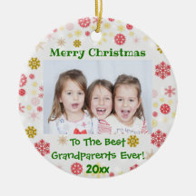 クリスマス祖父母グランドキッズ写真年