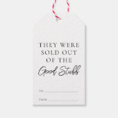 クリスマス祝いで売り切れおもしろいる ギフトタグ (正面)