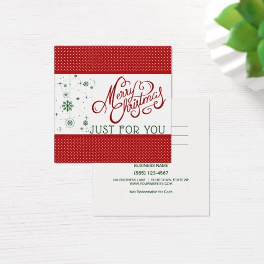 クリスマス祝いのギフトカード証明書 (デスク)
