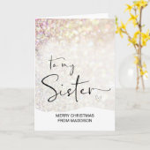 クリスマス祝いの贈り物を姉妹クリスマス カード (黄色い花)