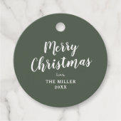 クリスマス祝いグリーン・メリー フェイバータグ (正面)