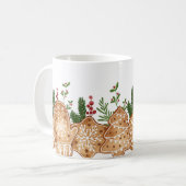 クリスマス祝い贈り物モダンのクリスマスgif コーヒーマグカップ (正面左)