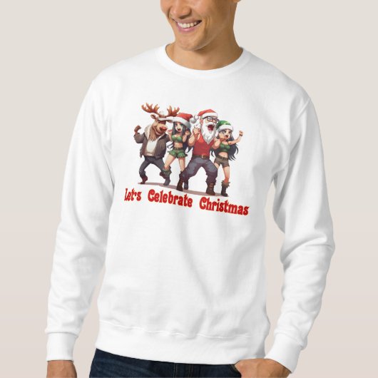 クリスマス祝を祝う スウェットシャツ (正面)