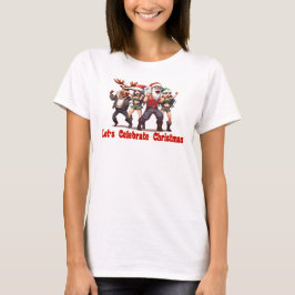 クリスマス祝を祝う Tシャツ