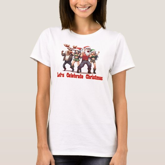 クリスマス祝を祝う Tシャツ (正面)