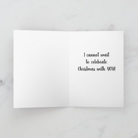 クリスマス祝カードで待ち遠しい シーズンカード (内部)