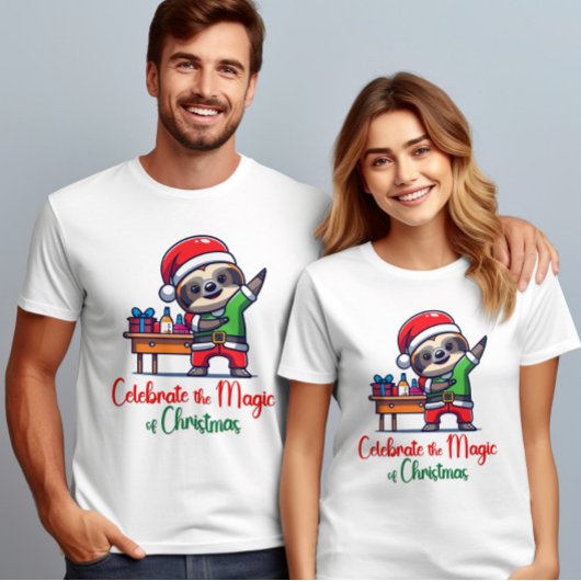 クリスマス祝サンタの魔法 Tシャツ