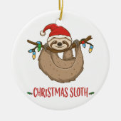 クリスマス祝ハッピー・スロースの精神 セラミックオーナメント (正面)
