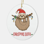クリスマス祝ハッピー・スロースの精神 セラミックオーナメント (左)