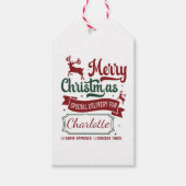 クリスマス祝休暇! ギフトタグ (正面)