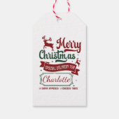 クリスマス祝休暇! ギフトタグ (裏面)