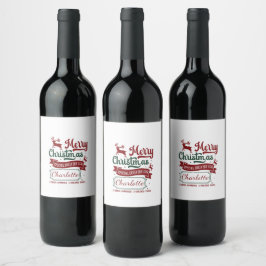 クリスマス祝休暇! ワインラベル