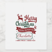 クリスマス祝休暇！ ワインラベル (シングルラベル)