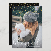 クリスマス祝福ゴールドコンフェッティオーバーレイ写真 (正面/裏面)