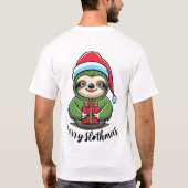 クリスマス祝魔法スロッスの精神 Tシャツ (裏面)
