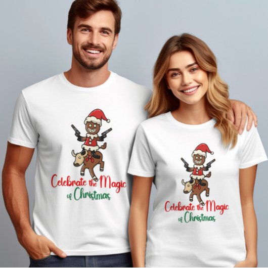 クリスマス祝鹿クッキー魔法 Tシャツ