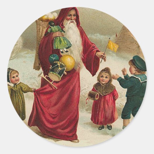 クリスマス神父 ラウンドシール (正面)