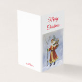 クリスマス神父、歩くで雪のアクリルアート (外部)