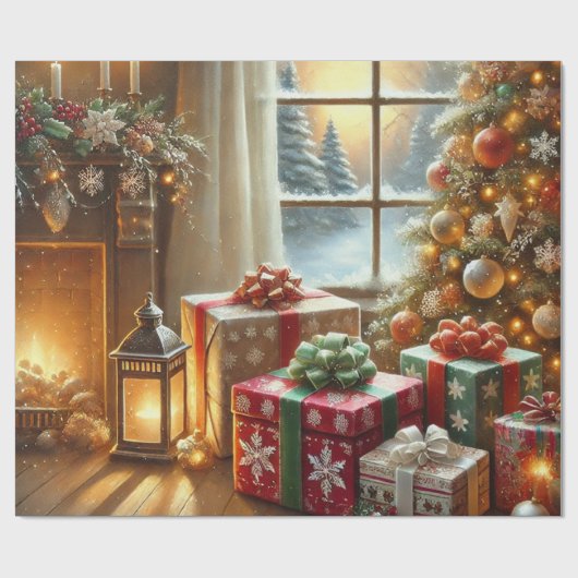 クリスマス祭り ラッピングペーパー (フラット)