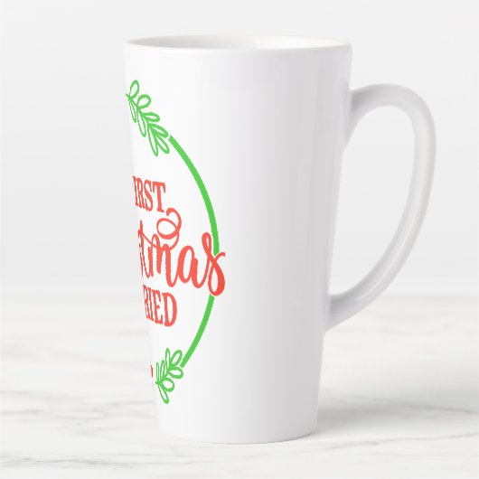 クリスマス私たちの初めてのクリスマス結婚したマグ カフェラテマグ (右)