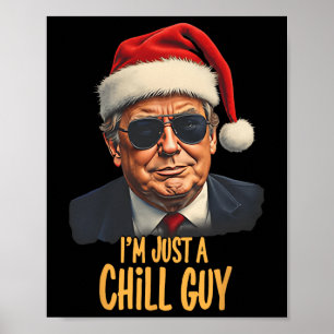 クリスマス私はただの冷たい男のサンタおもしろいトランプ ポスター