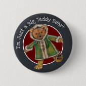 クリスマス私はビッグテディベアだ 缶バッジ (正面)
