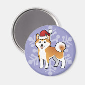 クリスマス秋田イヌ/柴犬 マグネット (正面/裏面)