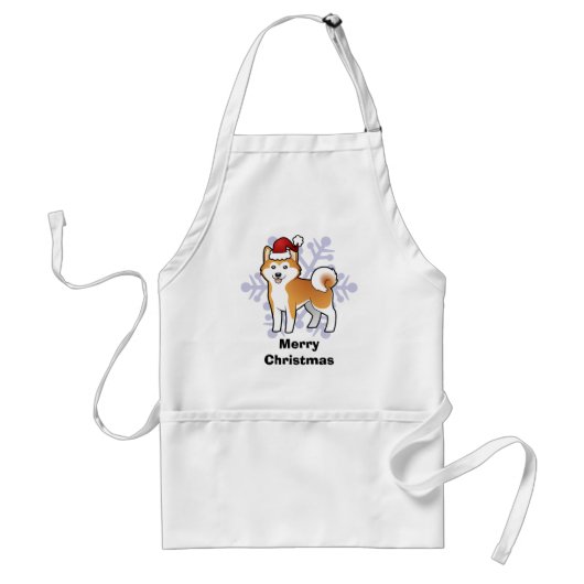 クリスマス秋田Inu/柴犬 スタンダードエプロン (正面)