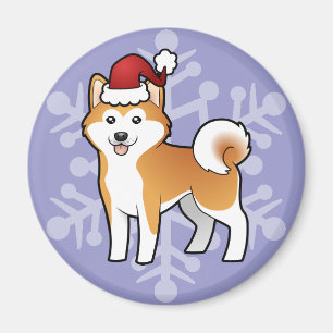 クリスマス秋田Inu/柴犬 マグネット