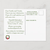 クリスマス移動した海ビーチ予算の移動 案内ポストカード (裏面)