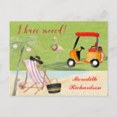 クリスマス移動した海ビーチ予算の移動 案内ポストカード (正面)