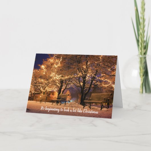 クリスマス空っぽの財布おもしろカード シーズンカード (正面)