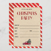クリスマス空白のパーティの招待状 招待状 (正面/裏面)