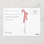 クリスマス空白の感謝ポストカードの記入 ポストカード (裏面)